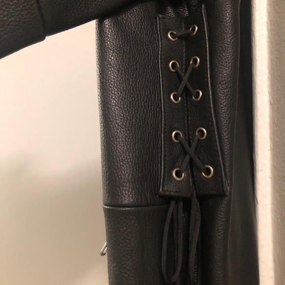 OAK nyc leather Moto jacket longline - Picture 6 of 7